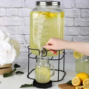 DISPENSER KACA 5 LITER PLUS DUDUKAN BESI