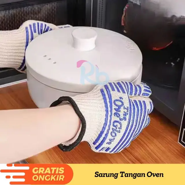 Sarung Tangan Anti Slip Tahan Panas Oven Glove Anti Heat Mitten | Sarung Tangan Oven Microwave Anti Panas Kitchen Set Gloves 0