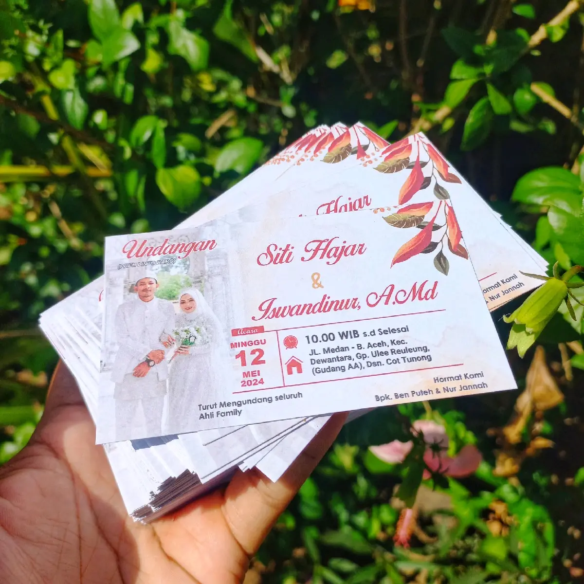 (100 Pcs) UNDANGAN PERNIKAHAN MINI
