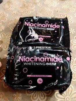 Product Review of 4PCS PRESTIGE NIACINAMIDE WHITENING SOAP ACNE AND OILY SKIN DRY SKIN SARK SPOT 75g from J**p 0