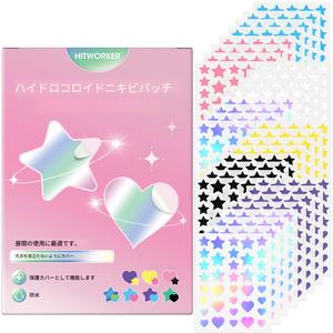 1008個／箱、星形水性ゲル素材のニキビパッチ。アルコール不使用、無臭で低刺激。ニキビや肌悩みのカバー用シール。高品質なサリチル酸とティーツリーオイル配合のニキビパッチ。ギフト・プレゼント向け。注目商品