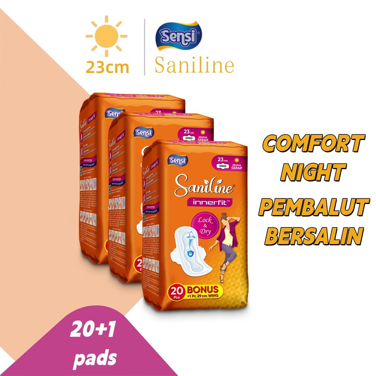 Sensi-Saniline [Seri Kering] Pembalut & Pantyliner Wanita – Super Menyerap, Anti Bocor & Tetap Kering – Nyaman untuk Siang/Malam – Free Ongkir