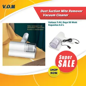 Dust Suction Mite Remover Vacuum Cleaner UV Cordless SR-269 Penyedot Debu Tungau Anti Virus dengan Hepa Filter dan Roda 7.4V 50W 0.2L 0761