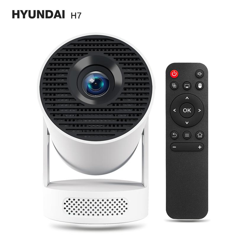 Máy Chiếu gia đình HYUNDAI H7 – Độ Sáng 300 ANSI Lumens, Hệ Điều Hành Android 11 Mượt Mà, Tích Hợp Loa Âm Thanh Sống Động, Hỗ Trợ Kết Nối Bluetooth, HDMI, USB– Thiết Kế Nhỏ Gọn, Dễ Mang Theo – Bảo Hành Chính Hãng 1 Đổi 1 Trong 12 Tháng