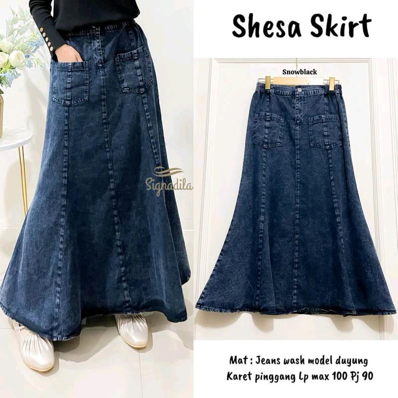 SHESA SKIRT ROK JEANS WANITA MODEL DUYUNG MAYUNG 0