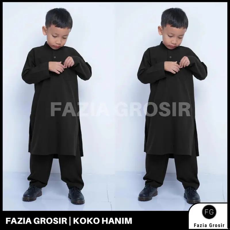 FAZIA GROSIR Baju Koko Anak Laki Laki Hanim by Rainan ORI usia 1 sampai 12 tahun kurta Lengan Panjang 1