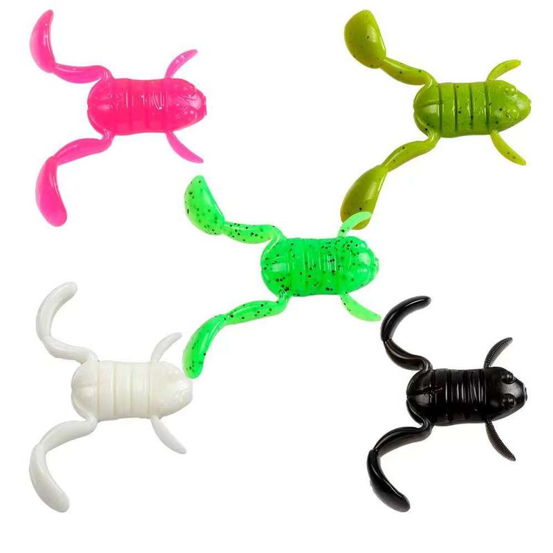 Mồi Câu Cá Giả Hình Con Ếch Bằng silicone 4.5g / 6cm dây thẻo pe carbon ngọn…
