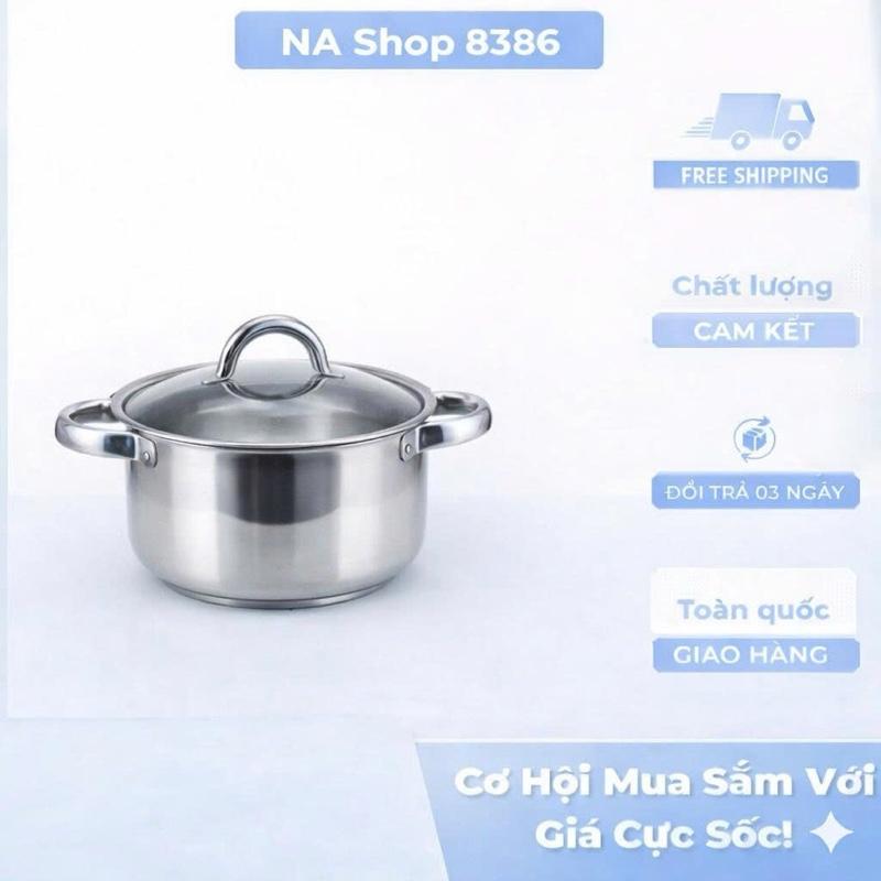 NỒI INOX DÀY DẶN - XOONG NỒI INOX 18CM NẤU ĐƯỢC MỌI LOẠI BẾP NHỎ GỌN