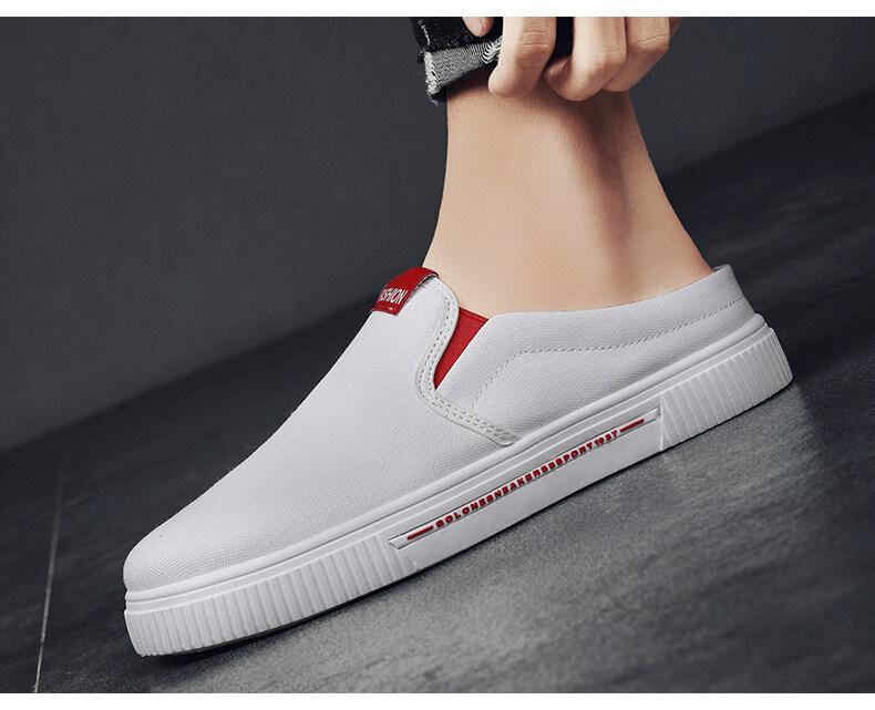 Product Introduction of 2023 New [COD] [Free Shipping] [Spot] Men's New Canvas Half Drag Low-Top Sneakers Casual Shoes Sports Canvas Shoes 16