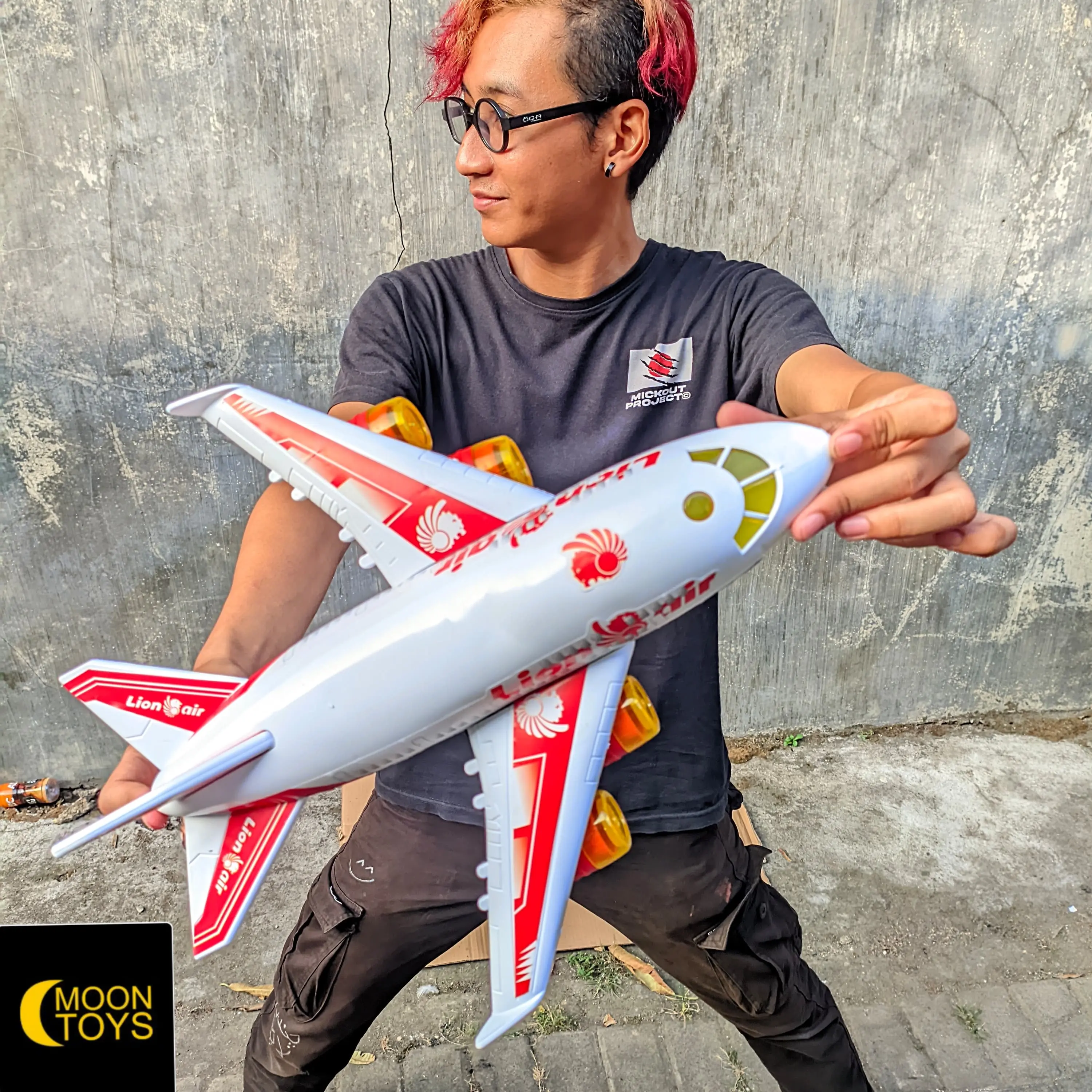 Mainan Anak Pesawat Terbang Lion Air / Pesawat Jumbo Airbus A380 BP6775 Toy