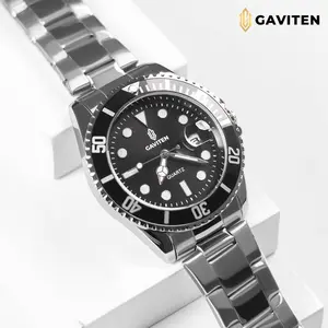 GAVITEN Jam Tangan Pria Gaviten GV 001 GV001 Original Garansi Resmi 1 Tahun - Stainless Steel