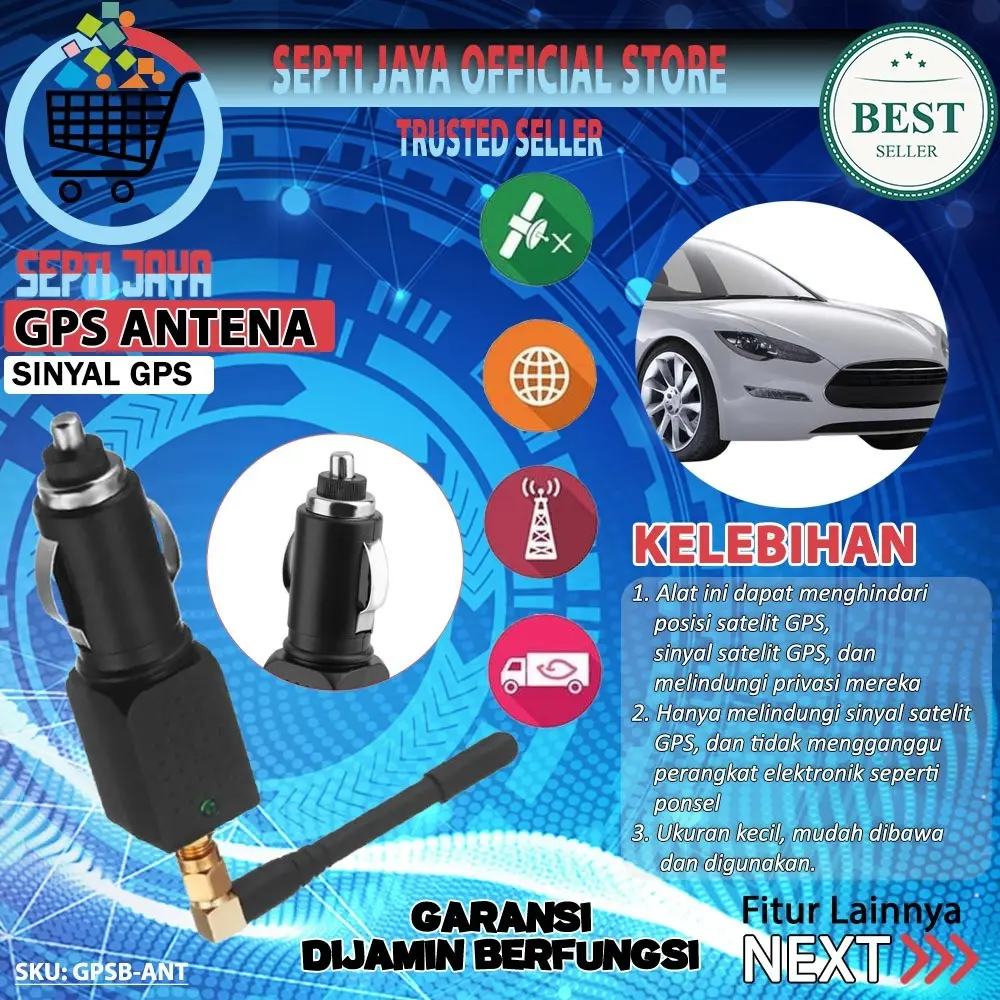 Perangkat Pelindung Sistem Keamanan Aksesoris Kendaraan GPS Antena Anti Pelacakan Monitoring Mobil Car Motor