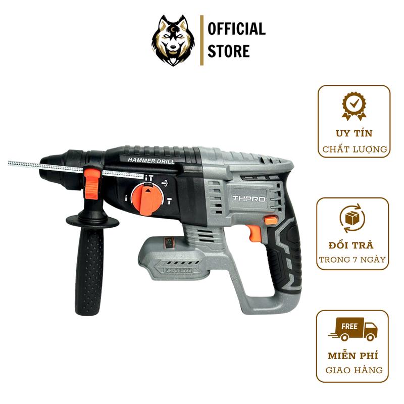  Thân Máy Khoan Bê Tông Pin THPRO TH2606PRO Động Cơ Không Chổi Than Lõi Đồng Chân Pin Phổ Thông 