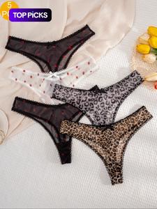 Tanga decorado con moño para mujer, brinda comodidad y transpirabilidad para uso diario, ropa interior femenina para todas las estaciones
