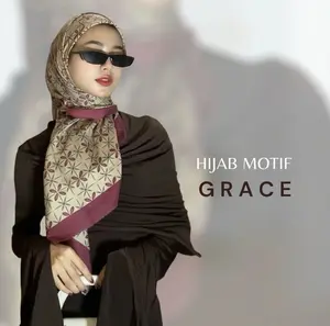 Hijab Motif Voal Premium HIJAMAA - Lembut dan Nyaman Dipakai - Cantik