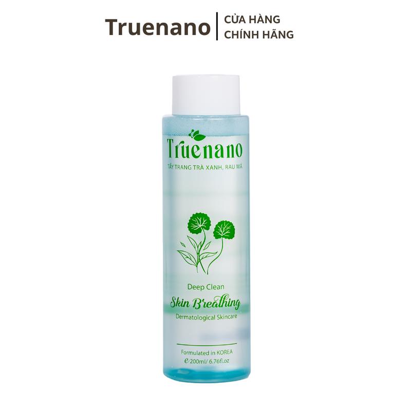  Nước Tẩy Trang Thuần Chay Làm Sạch Sâu Bã Nhờn Dịu Nhẹ Không Cay Mắt Cho Da Dầu Da Hỗn Hợp | TRUENANO Makeup Removal 200ml  400ml 