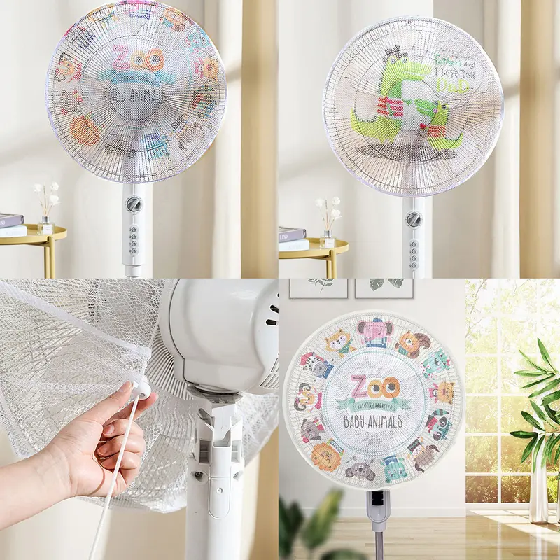 Vỏ Quạt Điện, 1 Chiếc, Bảo Vệ Ngón Tay Trẻ Em, Mạng Lưới An Toàn, Hình Tròn, Chống Bụi, Thích Hợp Cho Quạt, Vỏ Bảo Vệ An Toàn 7