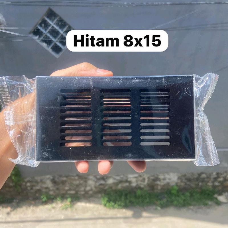 BUY 1 GET 1  Udara ventilasi Lubang kolong dapur  5 x 15 cm 8 x 15 cm Hitam Anodized Aluminium 2