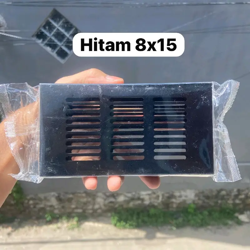 BUY 1 GET 1  Udara ventilasi Lubang kolong dapur  5 x 15 cm 8 x 15 cm Hitam Anodized Aluminium 2