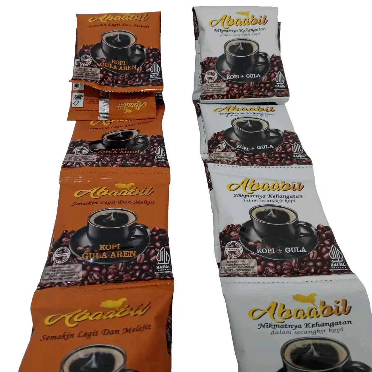 Kopi Ababil Sachet Kopi Murni Gula Putih / Kopi Gula Aren Coffee Robusta