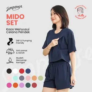 Simpanse Mido Set | Setelan Atasan Kaos Menyusui Bawahan Celana Gemes All Size S-3XL