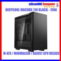 Gambar DEEPCOOL MACUBE 110 BLACK M-ATX 1FAN 120mm TEMPERED GLASS dari silicon ONE Computer Kota Bandung 1 Tokopedia