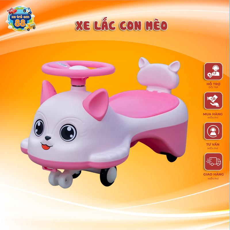 Xe lắc chòi chân CON MÈO đáng yêu có nhạc đèn cho bé yêu KPT