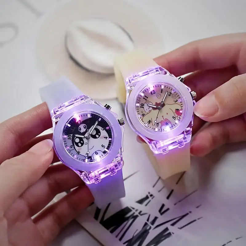 JAM TANGAN ANAK-ANAK DESAIN IMUT DENGAN BERBAGAI PILIHAN WARNA DAN KARAKTER LUCU DENGAN LAMPU LED 4