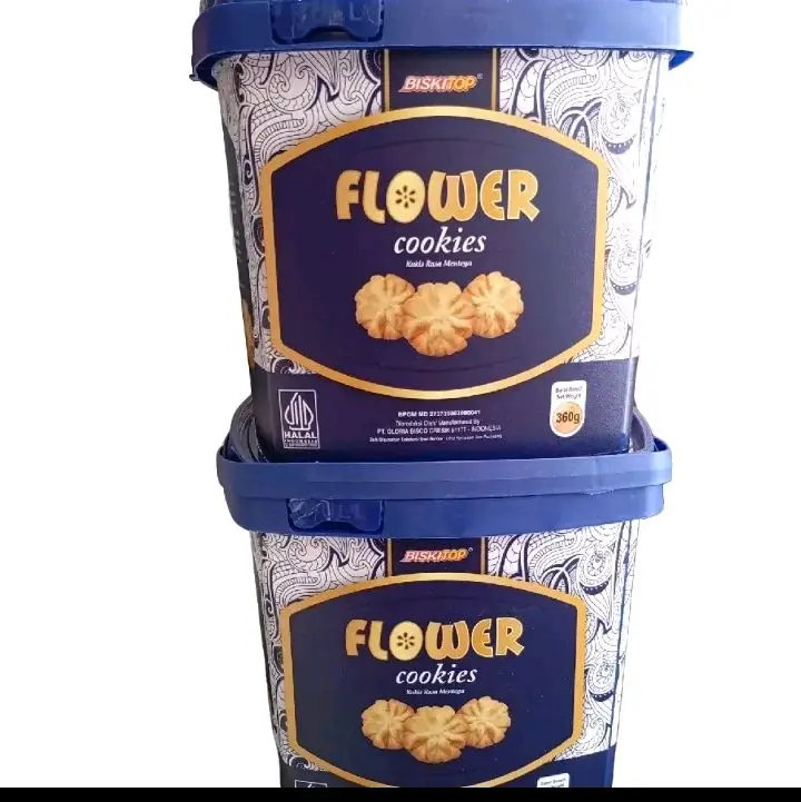 kue lebaran biskitop flower dapat 2 toples