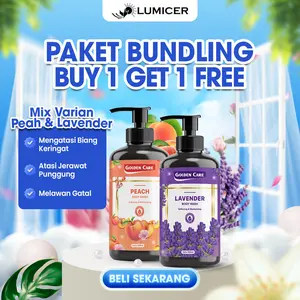 MIX VARIAN - BUY 1 GET 1 FREE SABUN MANDI GOLDEN CARE BODY WASH SOFTENING & MOISTURIZING 500ml - STRAWBERRY, PEACH, LAVENDER