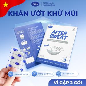 [ VỈ GẬP 2 GÓI ] - Khăn Ướt Khử Mùi Rama Wipes After Sweat – Làm Mát Cơ Thể, Đi Ngoài Trời, Tiện Dụng.
