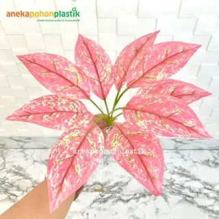Daun Artificial Aglonema Chocyn X9 Semi Latex Tanaman Hias Plastik Dekorasi Rumah Aesthetic 1