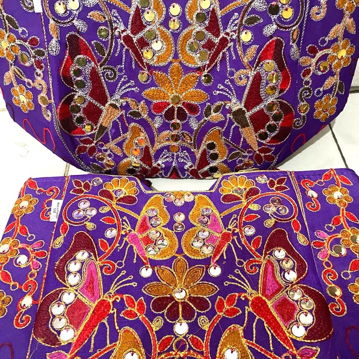 Tote bag ethnic made in Pakistan / tas jinjing motif ethnic Pakistan