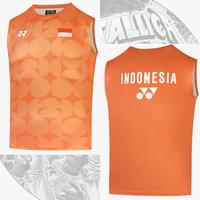Gambar Baju / Kaos / Jersey Badminton Yonex Sleeveless YOB26024EX Orange / Jersey Lengan Buntung Yonex Malaysia Open 2026 - S dari Sportallica Kota Administrasi Jakarta Timur 1 Tokopedia