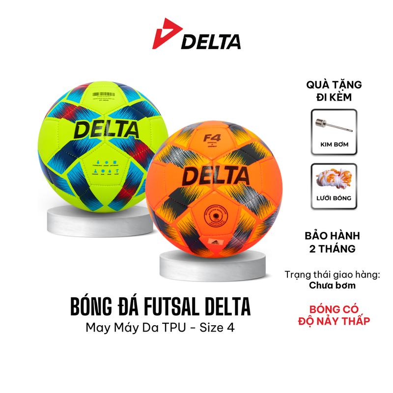  Bóng Đá DELTA FUTSAL 4M Size 4 May Máy Da TPU Mềm Chơi Sân 5 Sân Cỏ Nhân Tạo Hoặc Trong Nhà DELTAFU01 