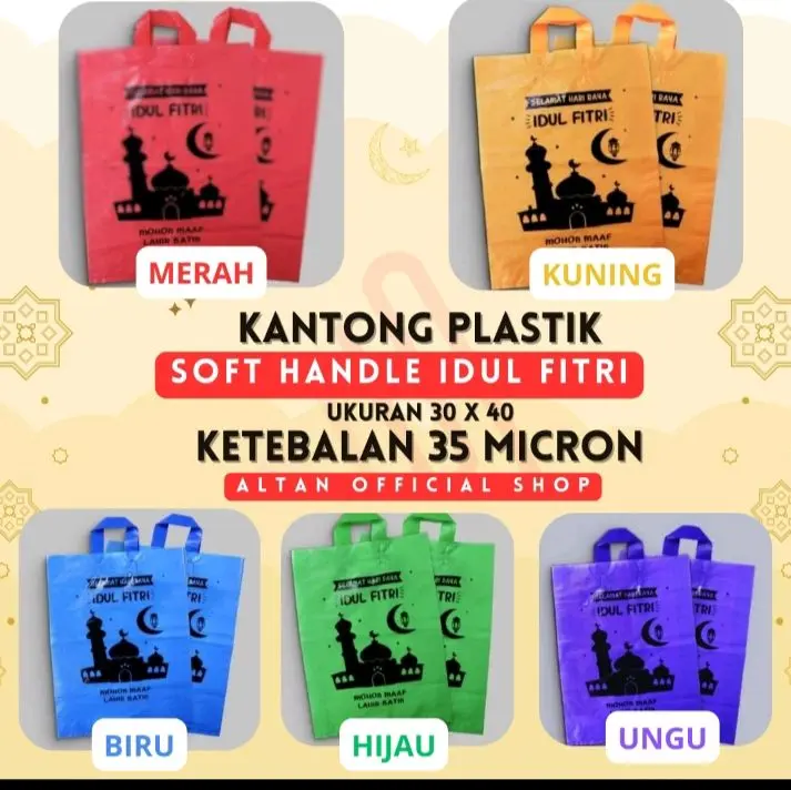 TERMURAH !! PLASTIK HANTARAN LEBARAN UkURAN 30 X 40 ISI 50PCS 0