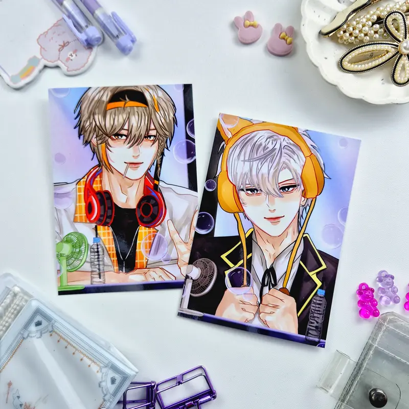 Vtuber Indonesia Fancon edition photocard by onintwin / art print / sol4ce / solace / harris caine / arion / gin / souta /  / kei zaki / krow / agil / shiroi 6