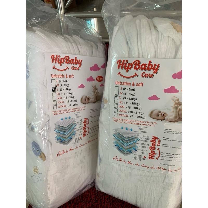 Combo 150 miếng Bỉm Quần Hipbaby Care Mềm Mỏng Thấm Hút Tốt Đủ Size S-3XL Bỉm Họa Tiết Ngẫu Nhiên