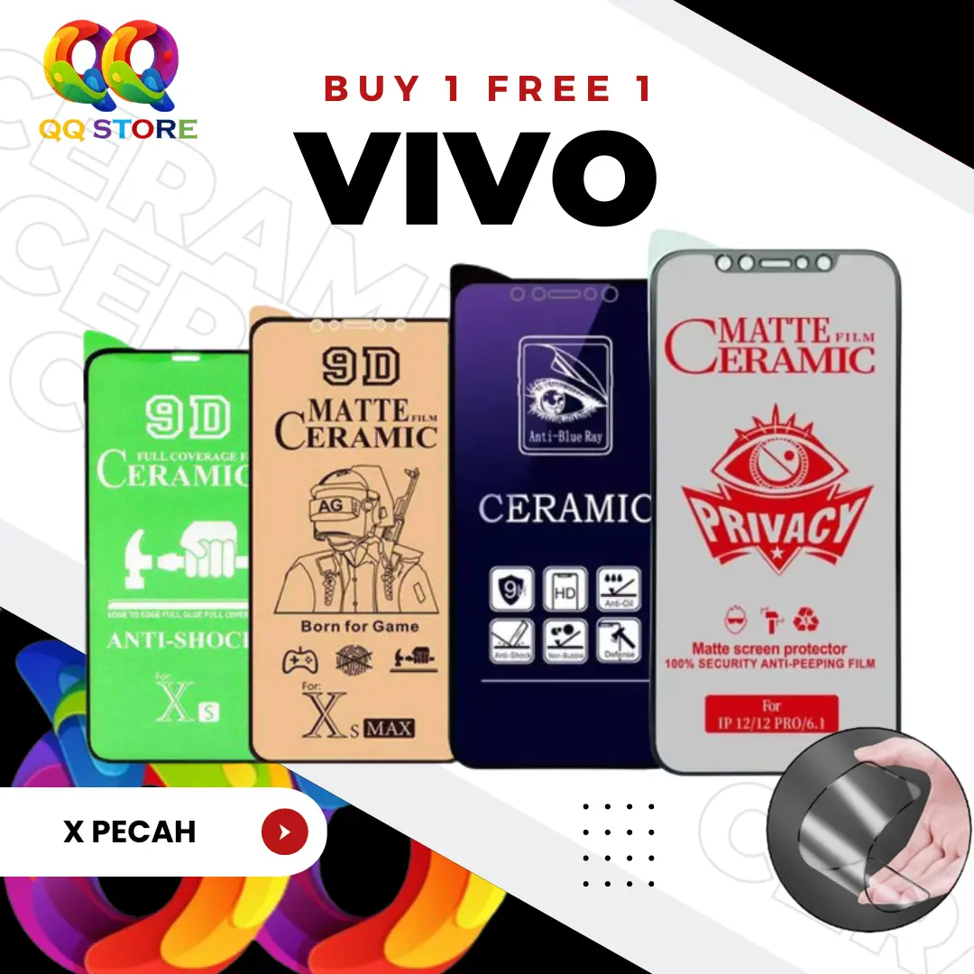 (BUY 1 FREE 1) Ceramic Screen For VIVO Protector Film Ceramics Soft Tempered Glass Phone Protectors
