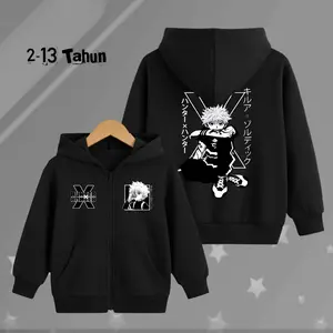 Jaket Hoodie Resleting Anak Laki Laki ANIME KILUA Sweater Fashion Anak Motif Zipper Umur 2-13 Tahun