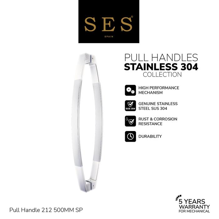 Gambar Pull Handle SES 212-500mm SP Sus 304 dari SES Official Store Kota Administrasi Jakarta Utara Tokopedia