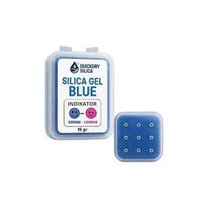 QuickDry Silica Gel Blue 15GR + Indikator Warna untuk Kamera Tas Sepatu dan Lemari Pakaian Cegah Lembap dan Lindungi Barang Berharga Anda SIlica Shoe and Bag