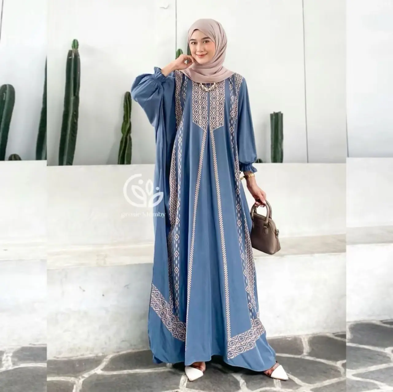 Kaftan Hajar Super Jumbo Rayon Busui Batik Nyaman Panjang Tebal Wanita