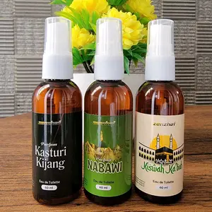 Paket 3pcs Parfum Kasturi Kijang Nabawi Kiswah Kabah Zenzhaf Parfum 60ml Bpom Wangi seharian