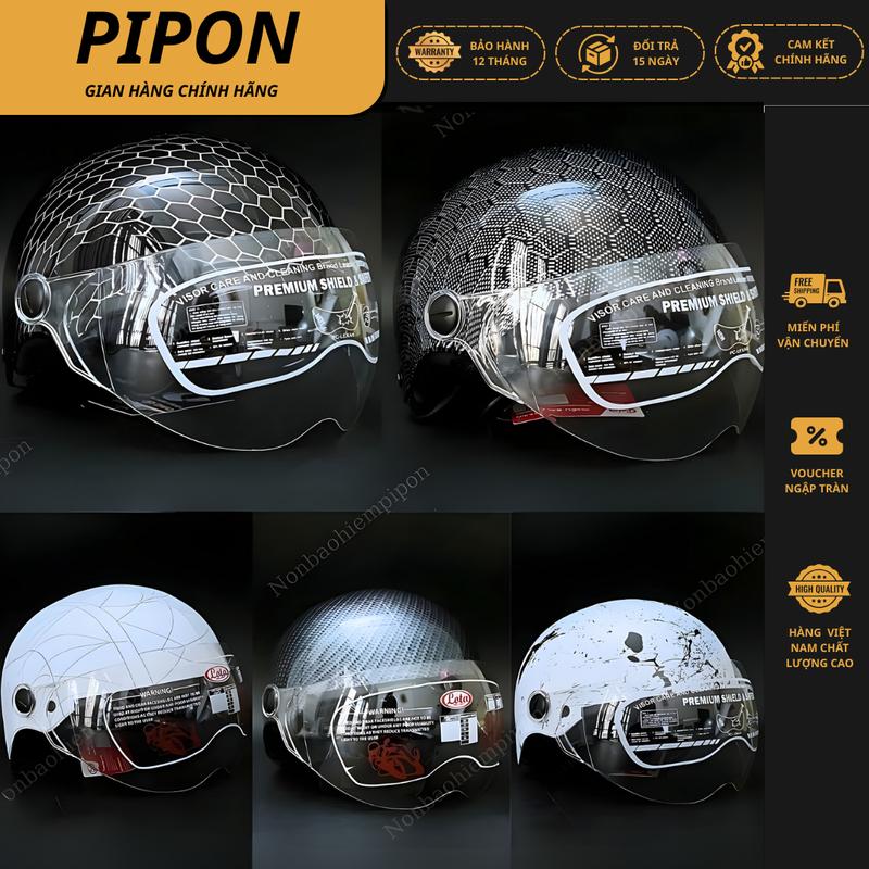  Nón bảo hiểm carbon gắn kính loại cao cấp sơn phủ 4K chống ngả vàng mũ bảo hiểm cacbon gắn kính cao cấp bảo hành 1 năm 