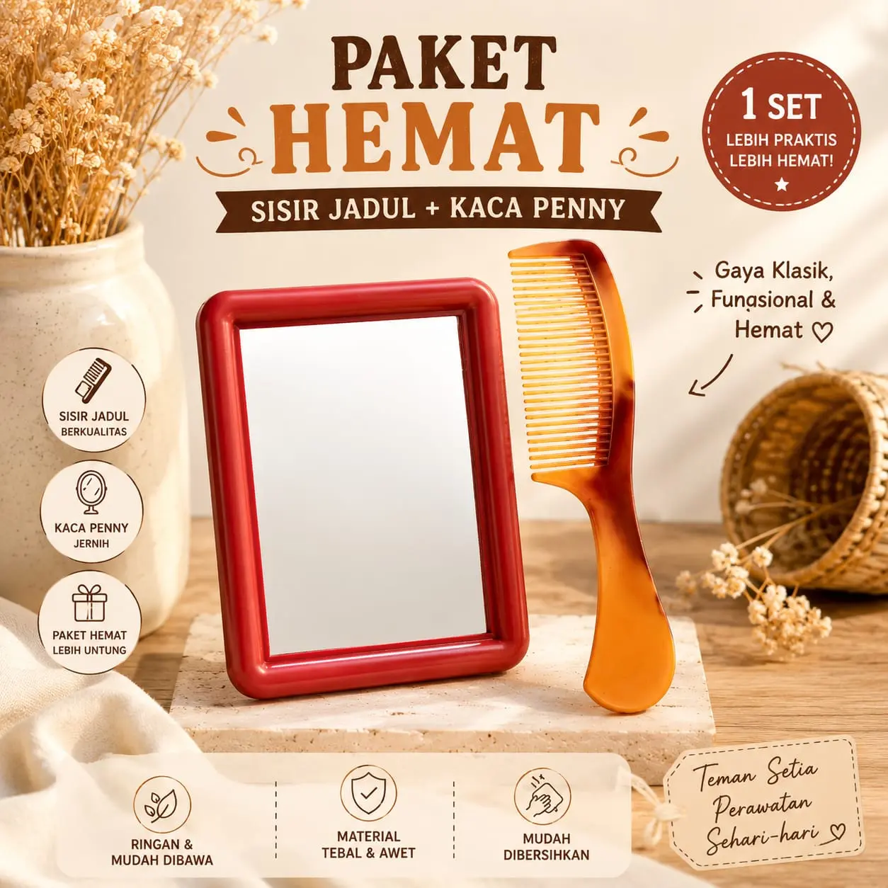 PAKET HEMAT SISIR + CERMIN