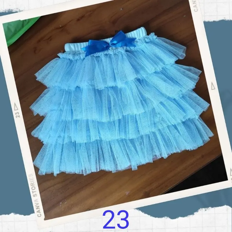 Rok Tutu Bayi 4 Susun Usia 1-2 Tahun, Bahan Tile,