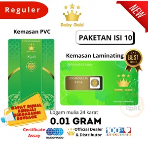 BABYGOLD 0.01GRAM PAKET ISI 10PCS LOGAM MULIA EMAS MINI Gold