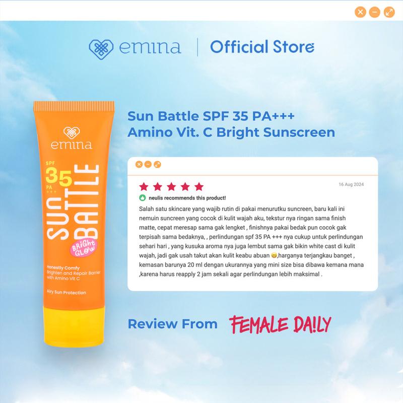 Emina Sun Battle Bright Glow SPF 35 PA+++ 50 ml - Sunscreen 3