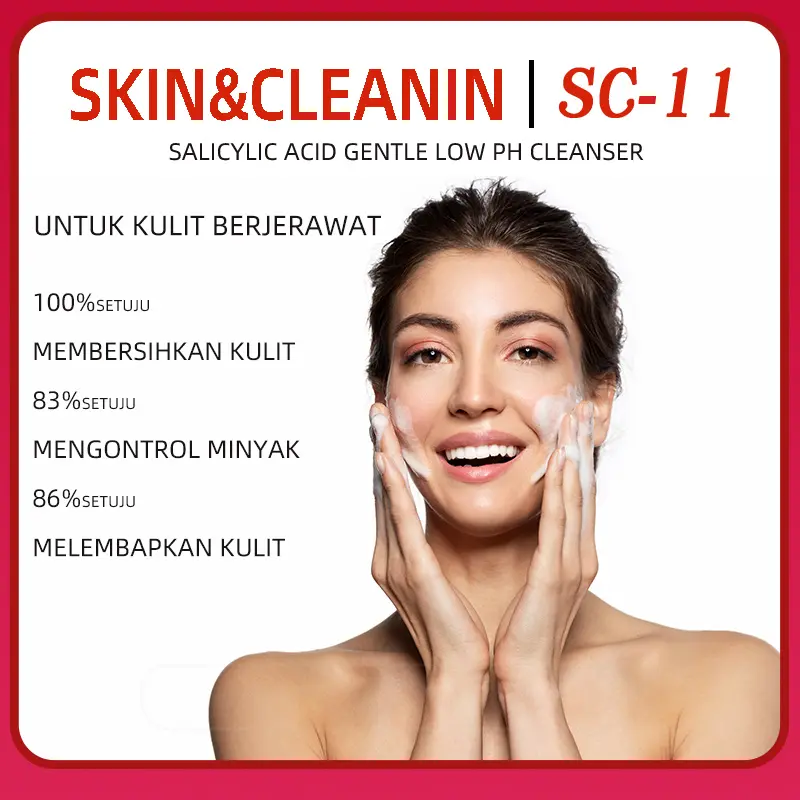 SC-II Pembersih Wajah Whitening. Kulit Halus dan Cerah, Skin&Cleaning Pembersih Wajah Niacinamide Pemutih, Dirancang Khusus untuk Kulit Kusam moisturizer  sensitif 2